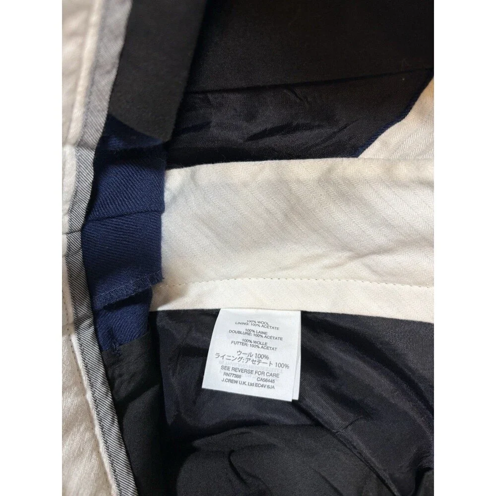J. Crew Mens Bowery Wool Dress Pants Size 31x30 Dark Blue Career Classic Stylish